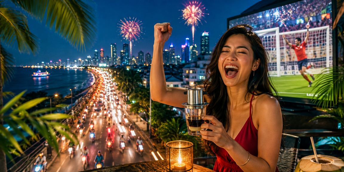 Người dùng tải ứng dụng giải trí casino tại quán cà phê Hồ Chí Minh